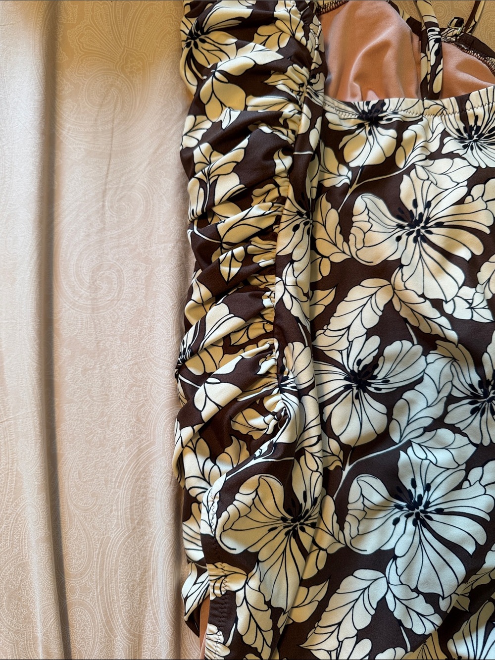 JCrew women’s Ruched Bandeau Swimsuit - Picture 9 of 10